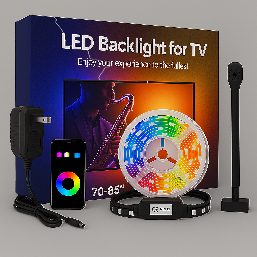 Smart LED TV Backlight with Color-Syncing Camera | Syncs to Screen & Music for Ultimate Ambience