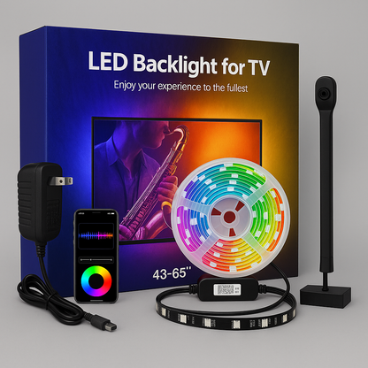 Smart LED TV Backlight with Color-Syncing Camera | Syncs to Screen & Music for Ultimate Ambience